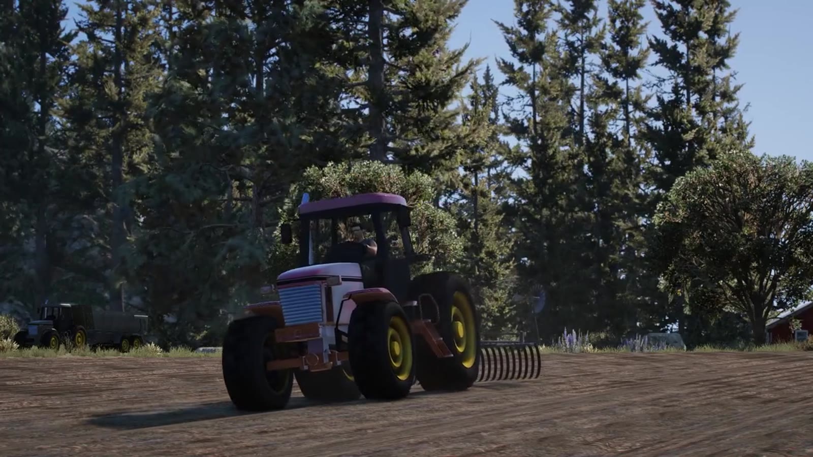 Traktor bei der Feldarbeit auf einer Farm — ziviler Job in Los Santos